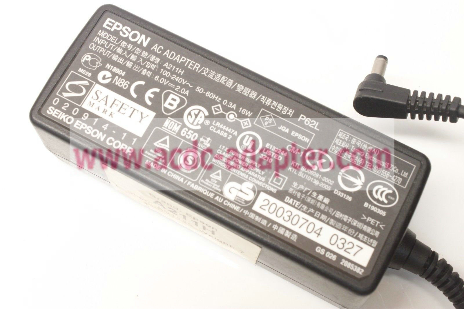 New Original Epson 6V 2A A211H AC Adapter Laptop Power Supply for L300 L301 L303 New Original Epson 6V 2A A211H AC Adapter Laptop Power Supply for L300 L301 L303